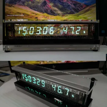 DYKB VFD zegar przezroczysty ekran VFD wyświetlacz cyfrowy zegar LED czas próżniowy wyświetlacz fluorescencyjny bezprzewodowa wilgotność temperatury tanie i dobre opinie DYKBmetered NONE CN (pochodzenie) BRAK ZASILANIA