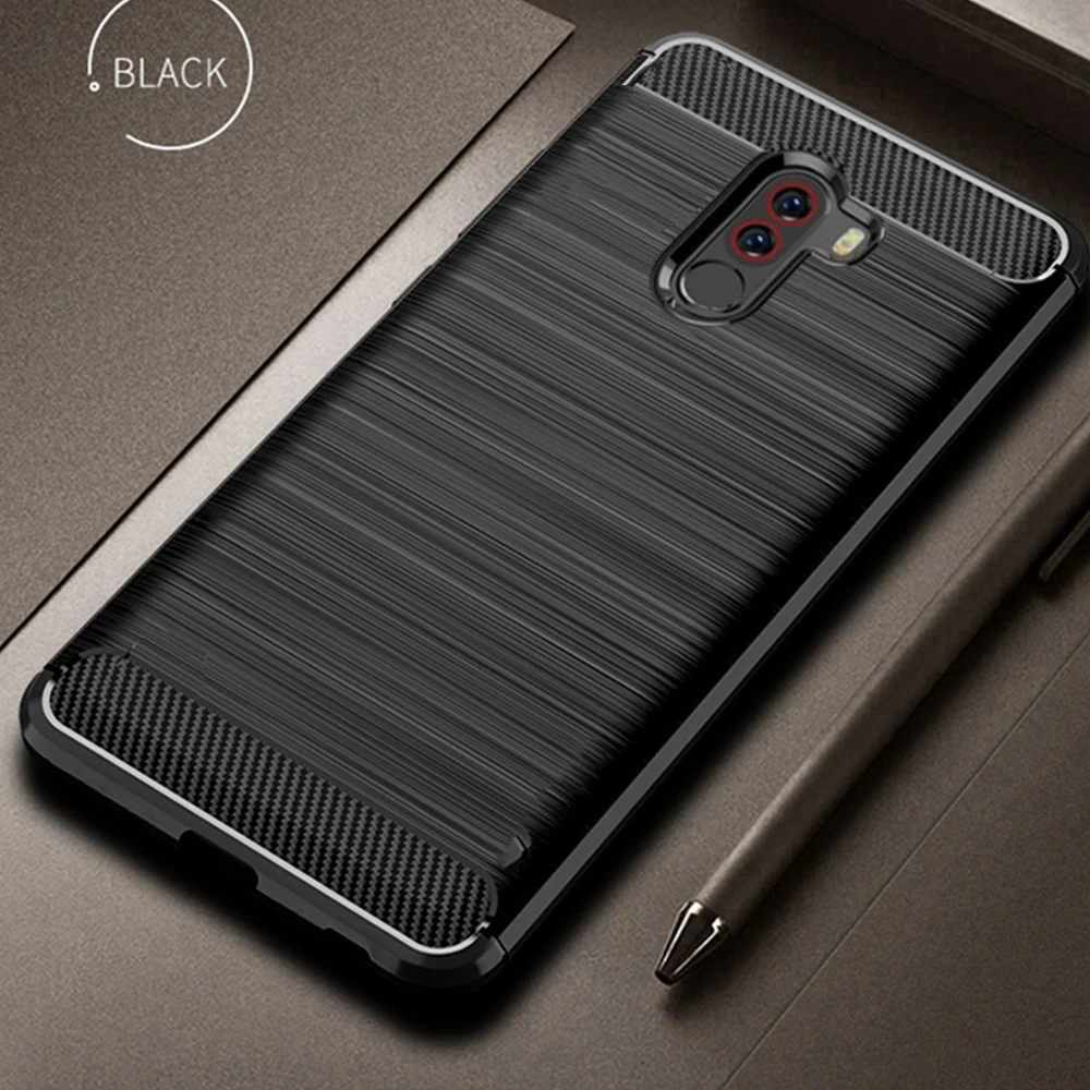 Carbon fiber Cover Shockproof Phone Case For Xiaomi Redmi Note8 Pro Pocophone F1 GO 7 K20 Mi CC9 8 8Pro Play 9 9SE |