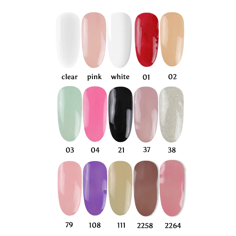 Colored Acrylic Powder Color Acrylic Powder Set for Nails Jar Sculpting Vender 10Gram Pink Blue Beauty Salon Kits