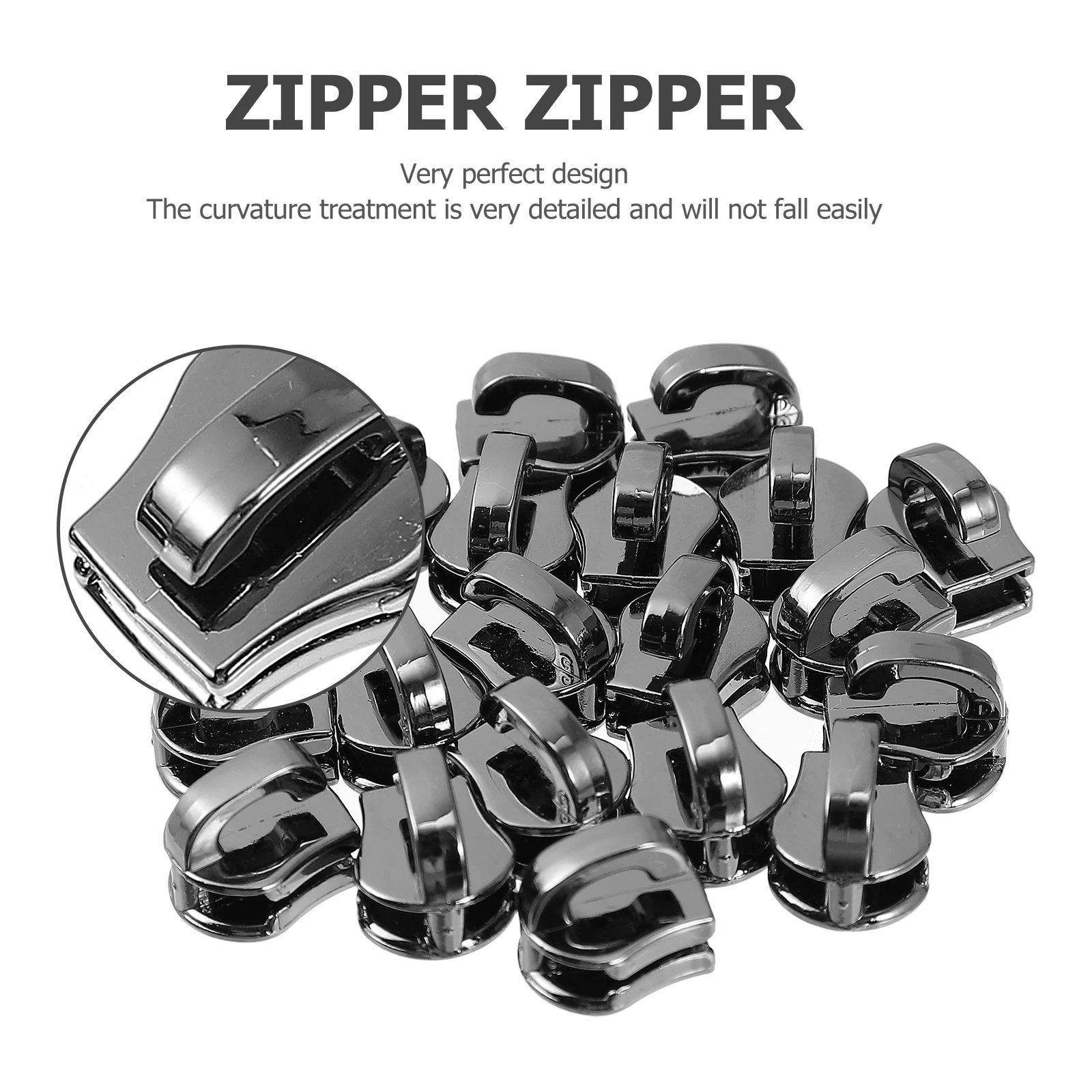 VORCOOL 20pcs Metal Zipper Stopper Soport Kit de reparación de reemplazos de Tirador de Cremallera para Abrigos 