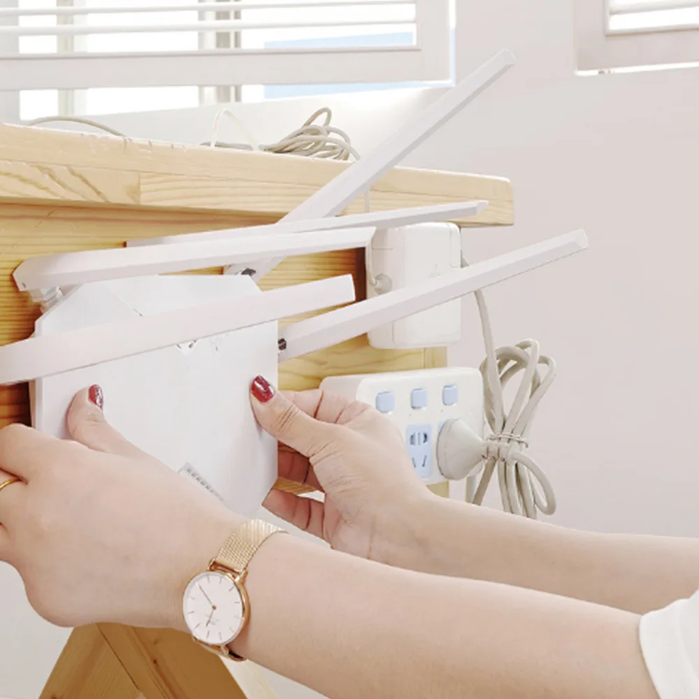 Juego de organizador de cables de panel de parche fuerte, soporte multiusos para bobinador de cables, conjunto de ganchos de almacenamiento para cocina y baño