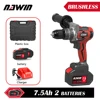 NAWIN 1/2 Inch 13mm Industrial Electric Screwdriver Ice Drill For Fishing 125NM Brushless Impact Electric Drill For Concrete ► Photo 1/6