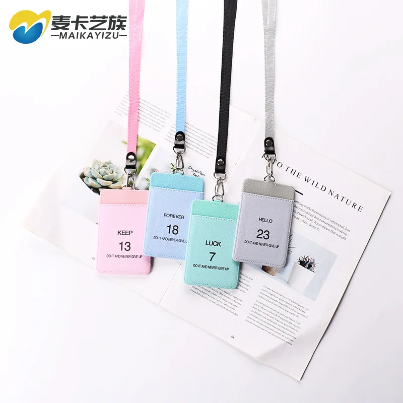 

Hot Sales Work Certificate Card Sleeve Multi-functional Multi Card Bit Key Retractable Buckle Lanyard Bus Card Bank Card Holder