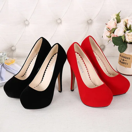 

Europe And America Ultra-High-Heel WOMEN'S Shoes Waterproof Platform Shoes Women's Heels Nightclub Thin Heeled-14 Centimeter Lar