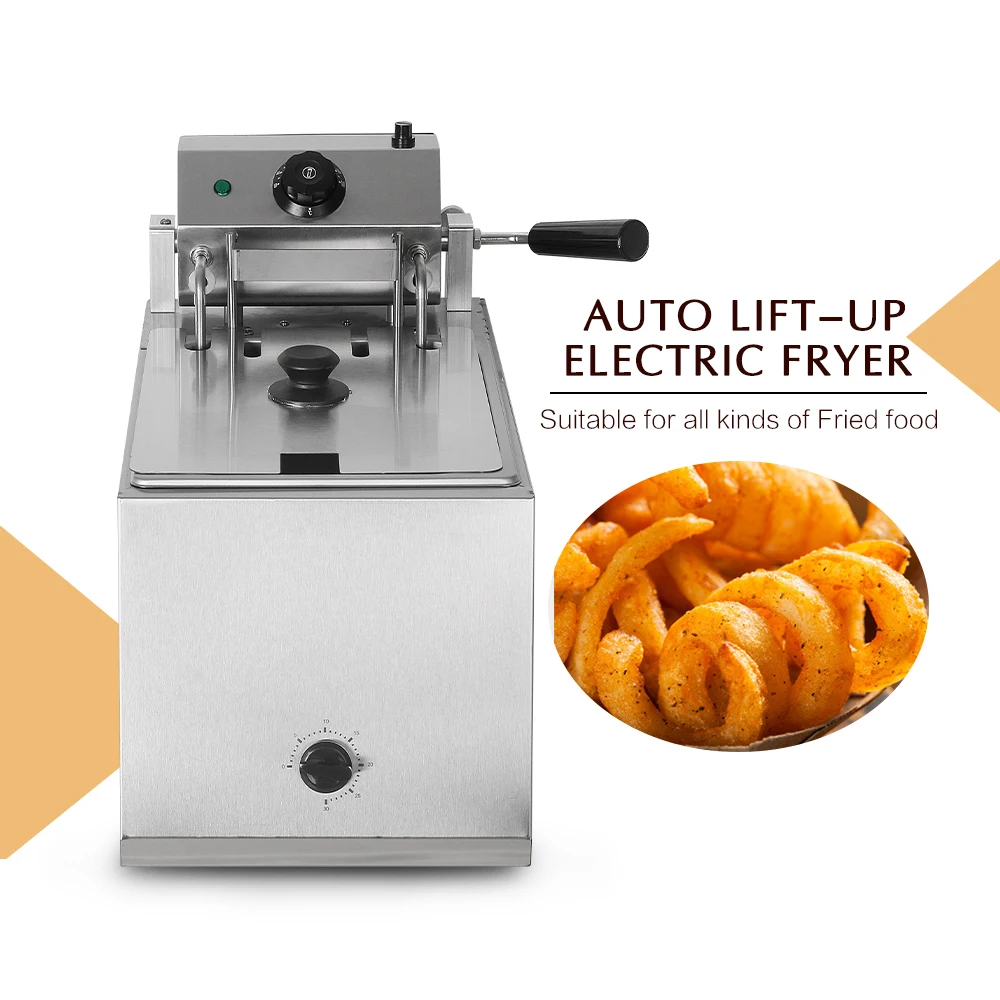 US $459.99 ITOP Commercial 4L8L Auto LiftUp Deep Fryer Digital Control Industrial Fryer Potato Chip Chicken Frying Machine