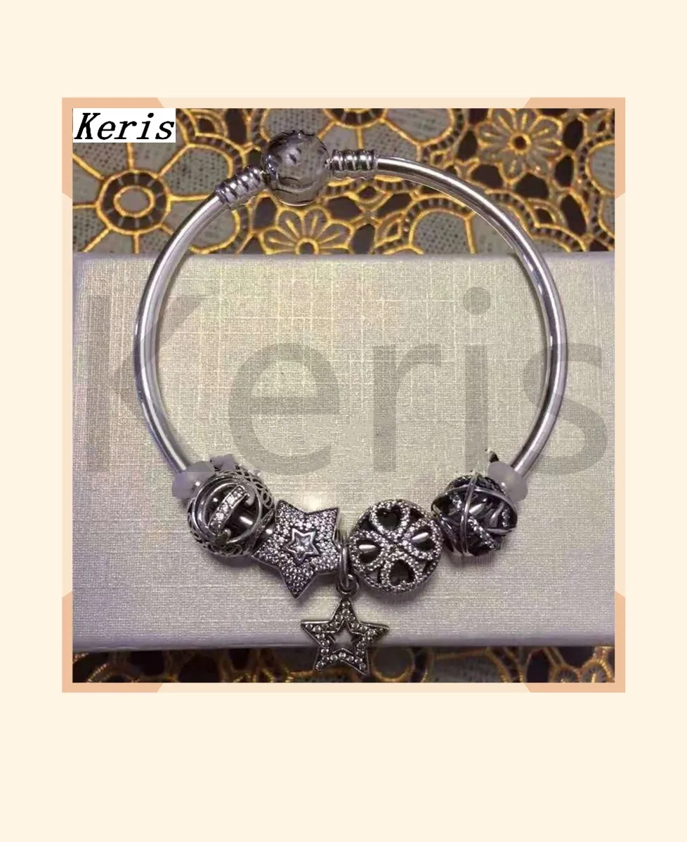 

High Quality Original 1:1 100% Silver Star String Jewelry Bracelet Free Delivery