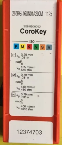 10 шт. вставки карбида 266RG-16UN01A200M 1125