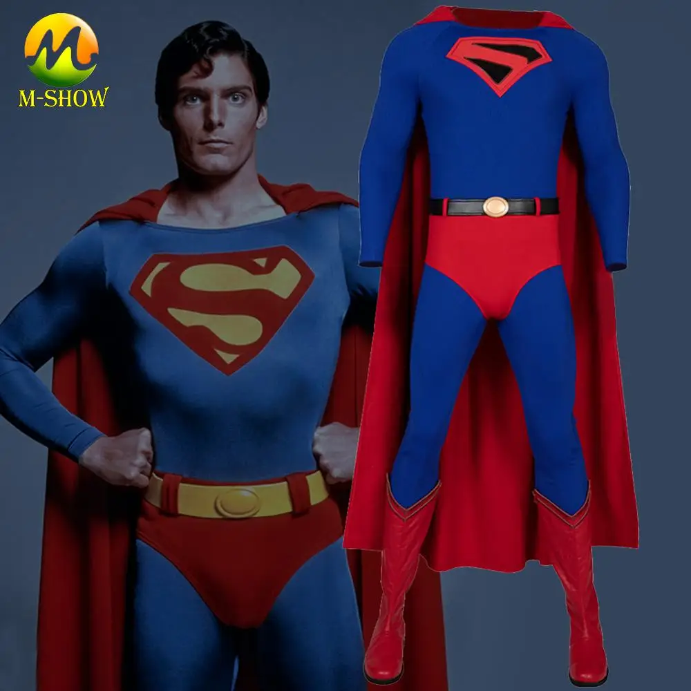 DC Comic Cosplay Superman Costume Kingdom Come Superhero Cosplay Jumpsuit Cloak Halloween Zentai Su