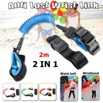 

Bioby 2m Anti Lost Wrist Password + key lock Link Toddler Leash for Baby Strap Rope Outdoor Walking Hand Belt Band Baby Kids