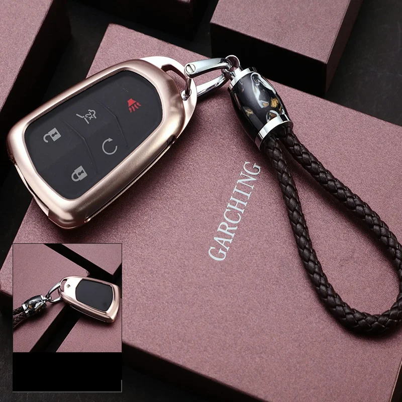 Автомобиль из алюминиевого сплава Key Holder крышка чехол в виде ракушки для Cadillac ESV Cadillac Escalade CTS XTS SRX от АТС CT5 XT5 XT6 - Название цвета: 07