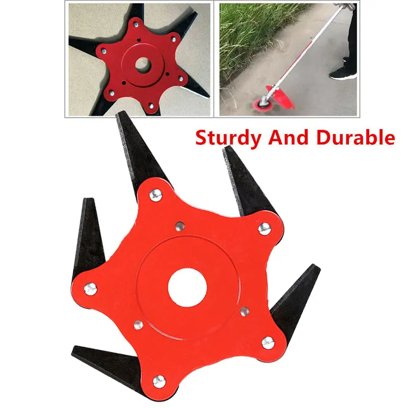 

5 Steel Razor Manganese Stee Agricultural Use String Trimmers Trimmer Head Grass Trimmer Updated Lawn Mower 65Mn Spring