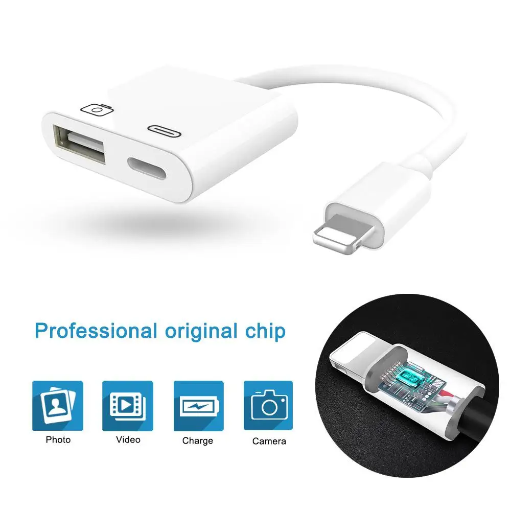 

USB Camera Adapter with Charging Interface Data Sync Charge Cable for iPhone iPad USB 3.0 Female OTG Adapter