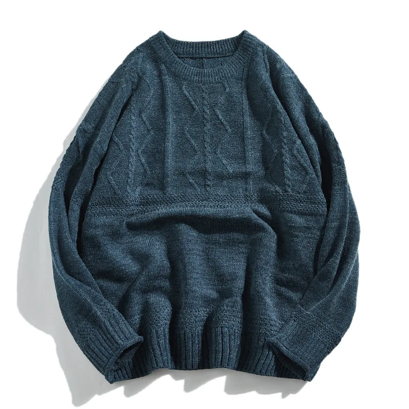 Sweaters Pullover Men 2019 O-Neck Retro Warm Mens Sweaters Loose Solid Winter Distressed Sweater for Men Japanese Casual Sweater Sweaters Pullover Men 2019 O-Neck Retro Warm Mens Sweaters Loose Solid Winter Distressed Sweater for Men Japanese Casual Sweater