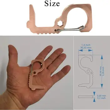 

Portable Press Elevator Tool Hygiene Hand Antimicrobial EDC Door Opener Door Handle Key