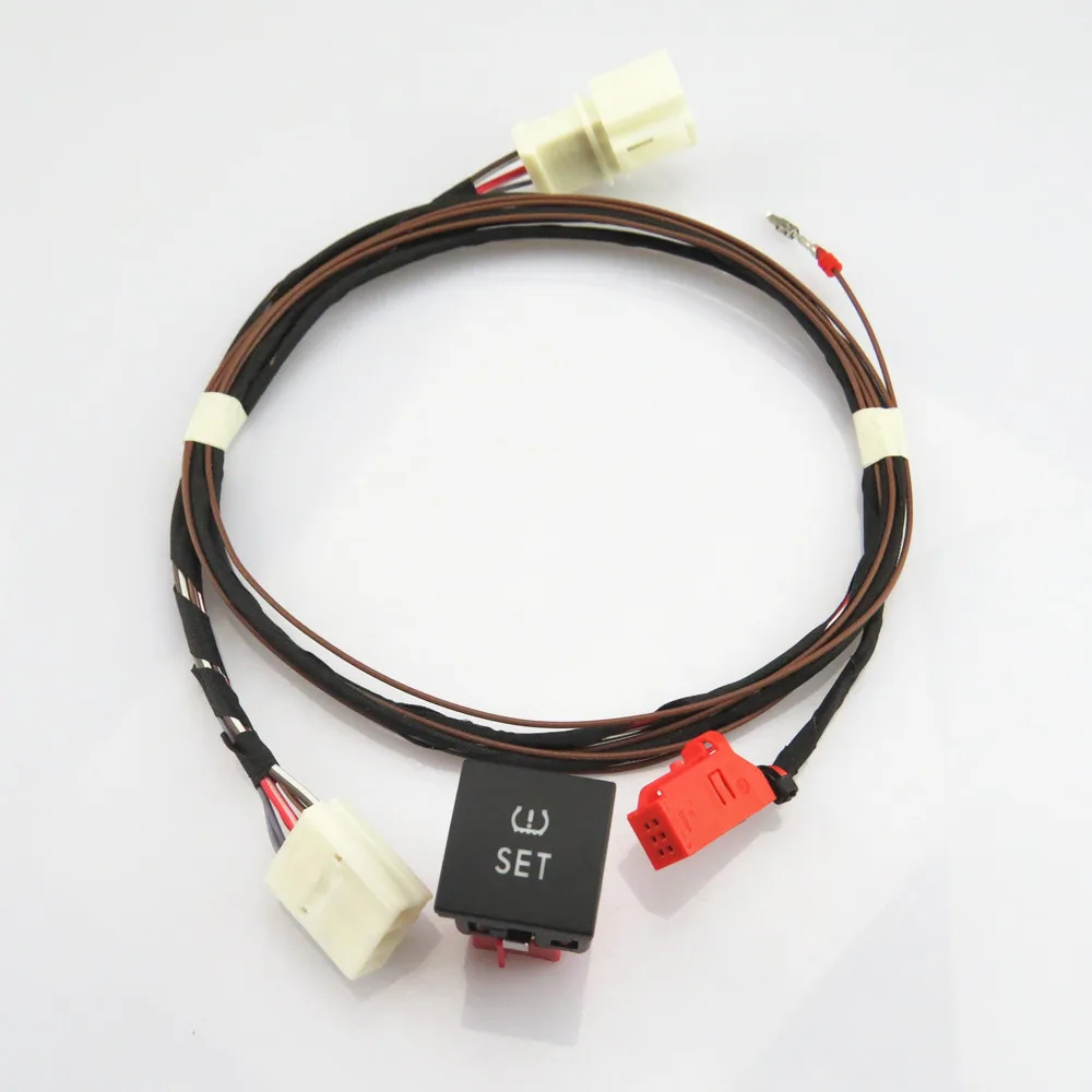 RWSYPL набор TPMS монитор давления в шинах Предупреждение + провод кабель для Golf 5 MK5 MK6