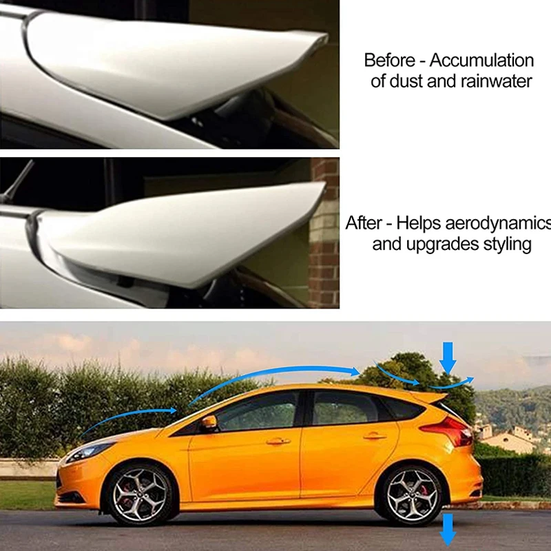 Car Rear Trunk Spoiler Wing Riser Lift Extension Kit Ford Focus ST Hatchback 4Dr 2013--RS 2016 -
