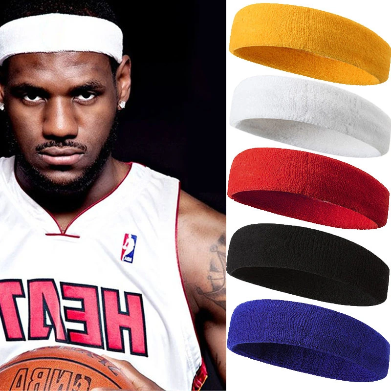 Diadema deportiva de Color puro para correr, diadema absorbente para el sudor, cinturón antitranspirante de baloncesto, de guía para el sudor de Fitness|Cintas para el pelo| -