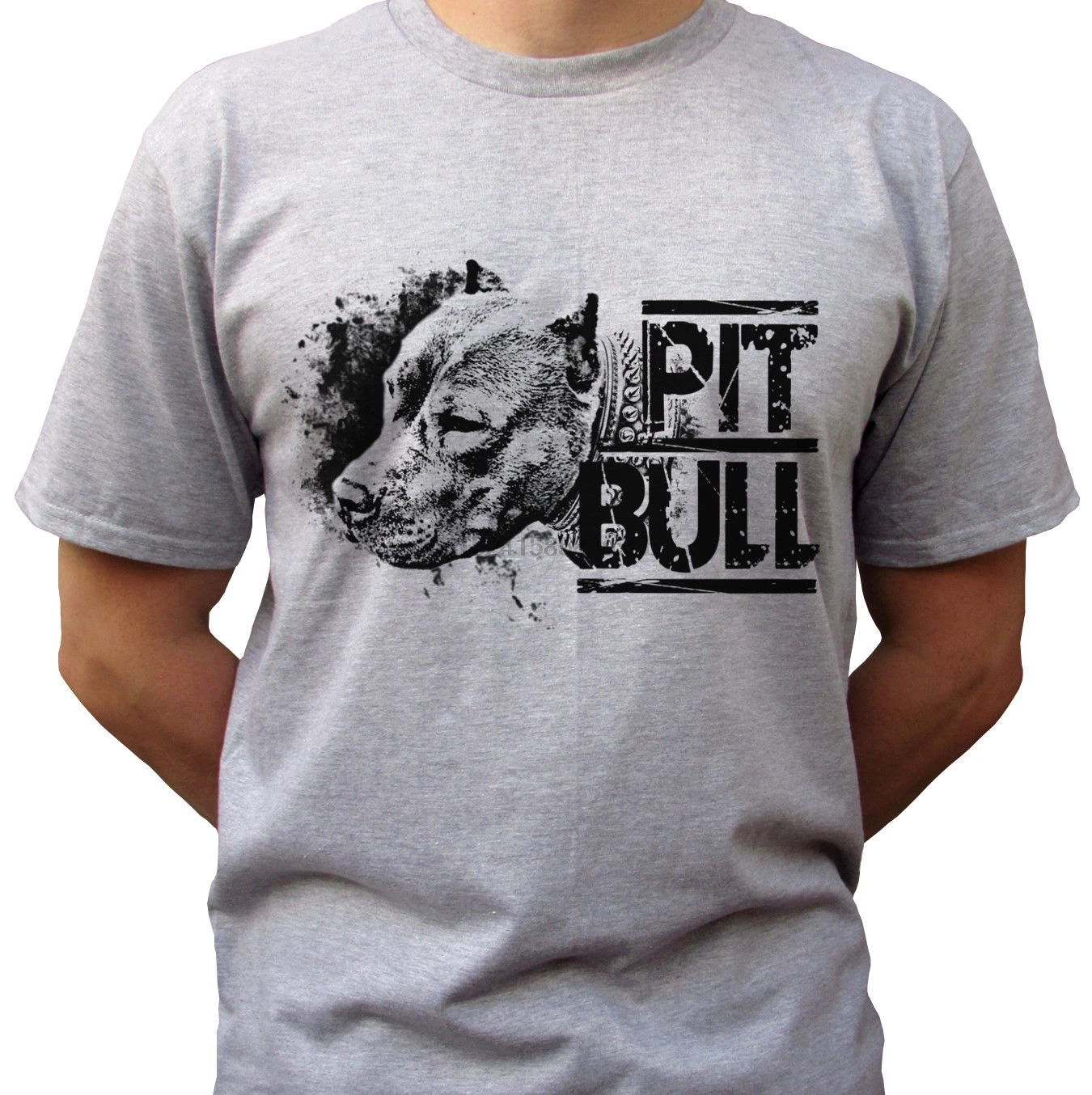 ピットブル グレー Tシャツトップピット ブル Tシャツ犬デザインのメンズサイズクールカジュアルプライド Tシャツ男性ユニセックス新ファッション Tシャツ送料 Aliexpress