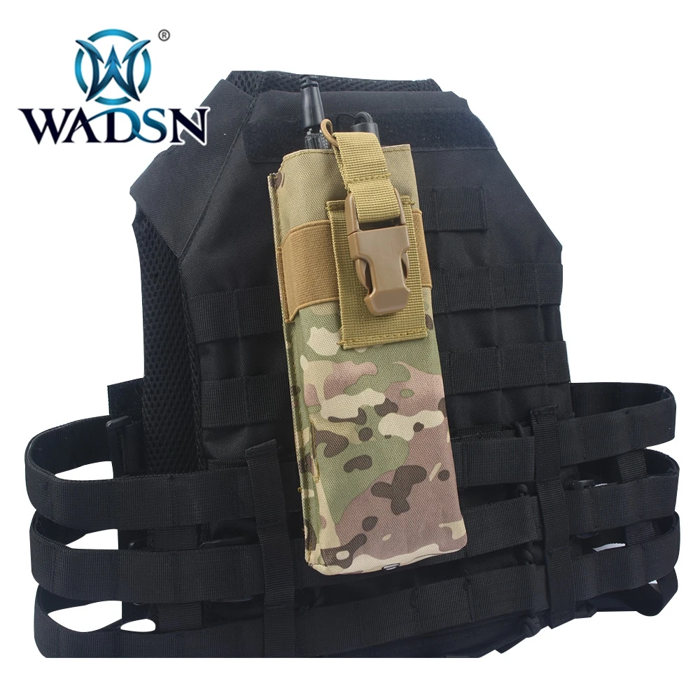 WADSN тактическая система жилет Беспроводная рация Сумка Molle Карманный переговорное крепление спортивный чехол WZ080 гарнитуры аксессуары