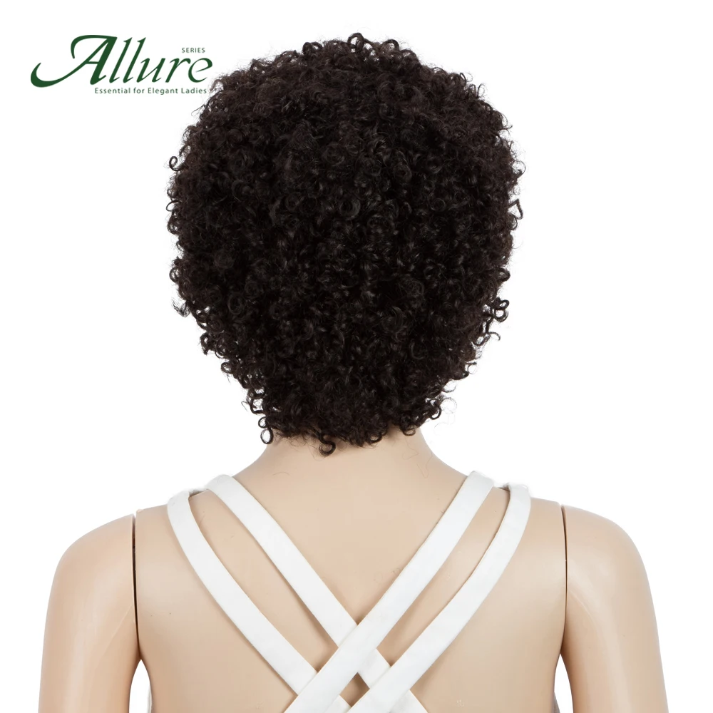 Короткий афро кудрявый вьющийся парик для черных женщин привлекательный