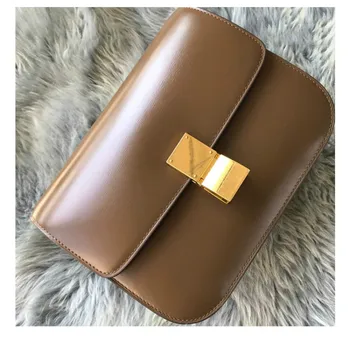 

2020 New Retro Box Tofu Bag Leather Women's Bag Hand Rub Pattern Small Square Bag Shoulder Oblique Flight Attendant Bag