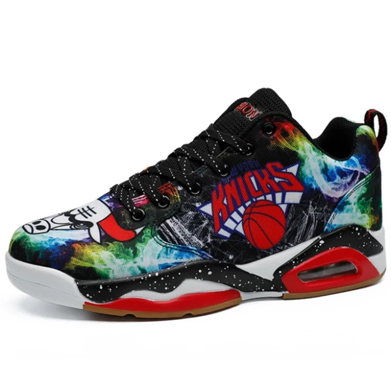 

Men Basketball Shoes Comfortable Footwear Breathable Sneakers High-top Sports Air Cushion Jordan Retro Athletic Couple Shoes