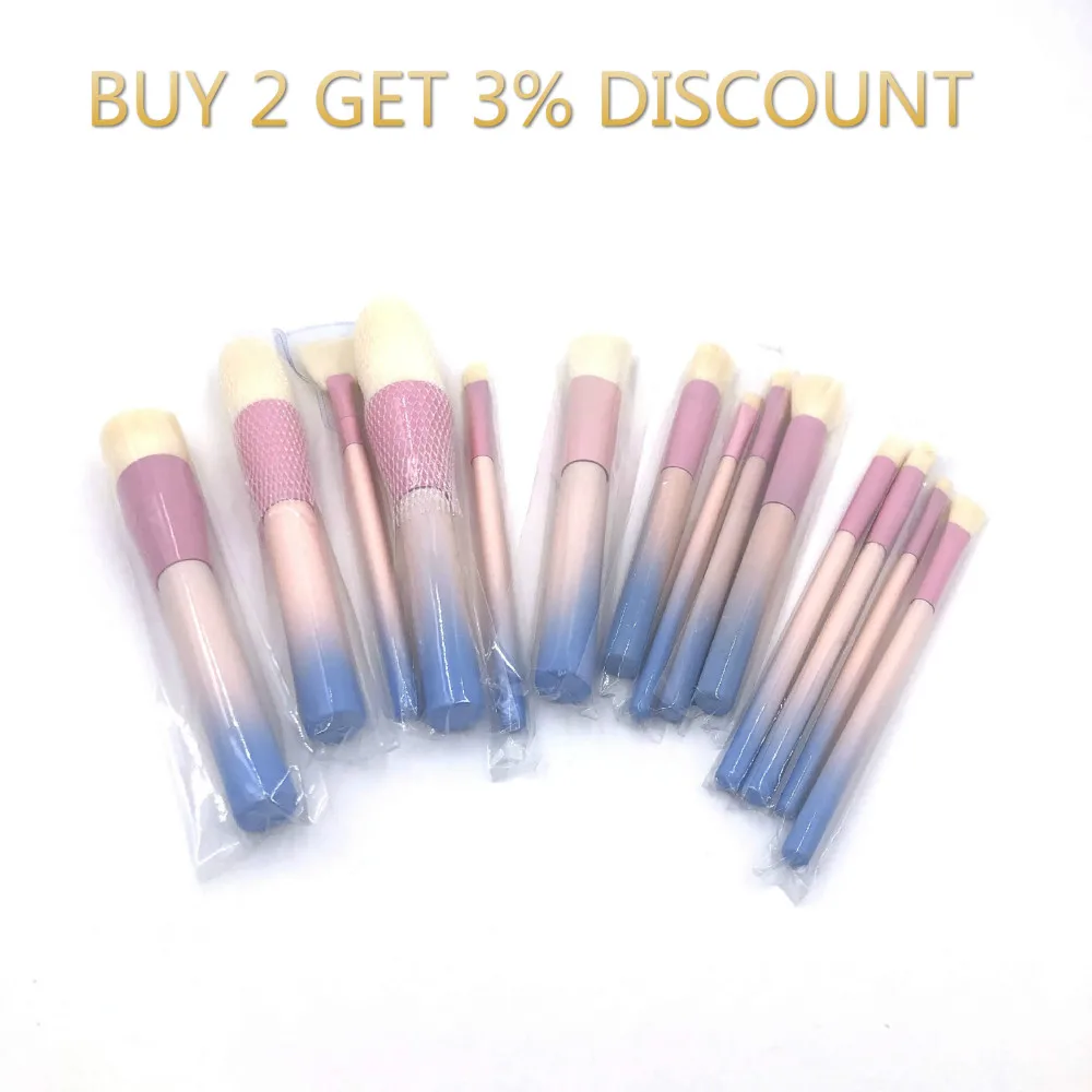 

Pro Gradient Color 14pcs Makeup Brushes Set Soft Cosmetic Powder Blending Foundation Eyeshadow Blush Brush Kit Make Up Tools