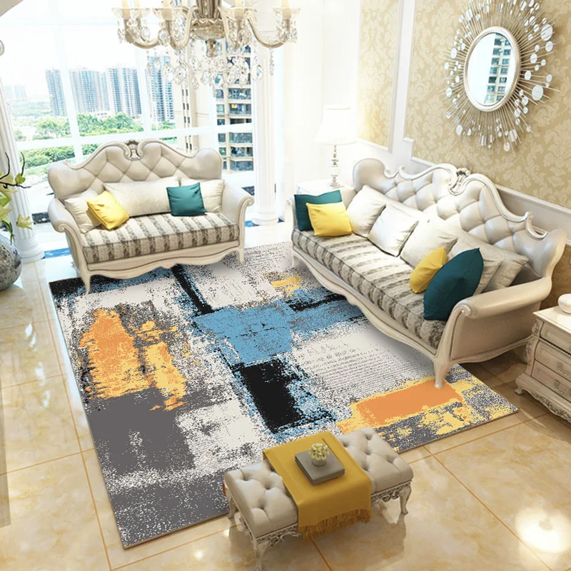 Современные Европейские Художественные чернила печать ковер для гостиной спальни Противоскользящий пол коврик мода Kitc
