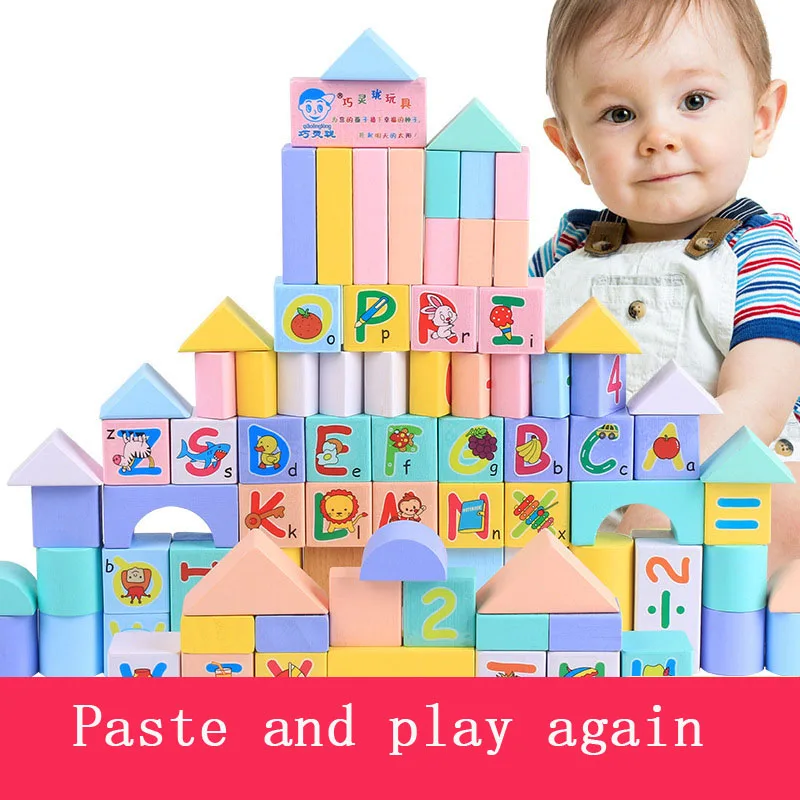 

Baby Building Blocks Toy Baby Boys Girls Puzzle Early Education Enlightenment Toy Children's Building Blocks Wooden Toy Kid Gift