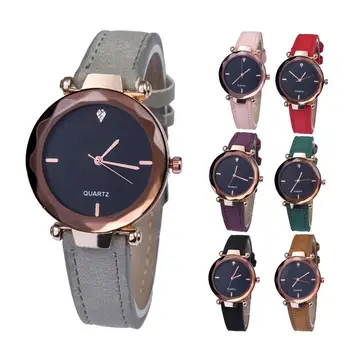 

Clearance Sale Fashion Ladies Watches Rhinestone Faux Leather Band Women Casual Round Quartz Wrist Watch Gift relojes para mujer