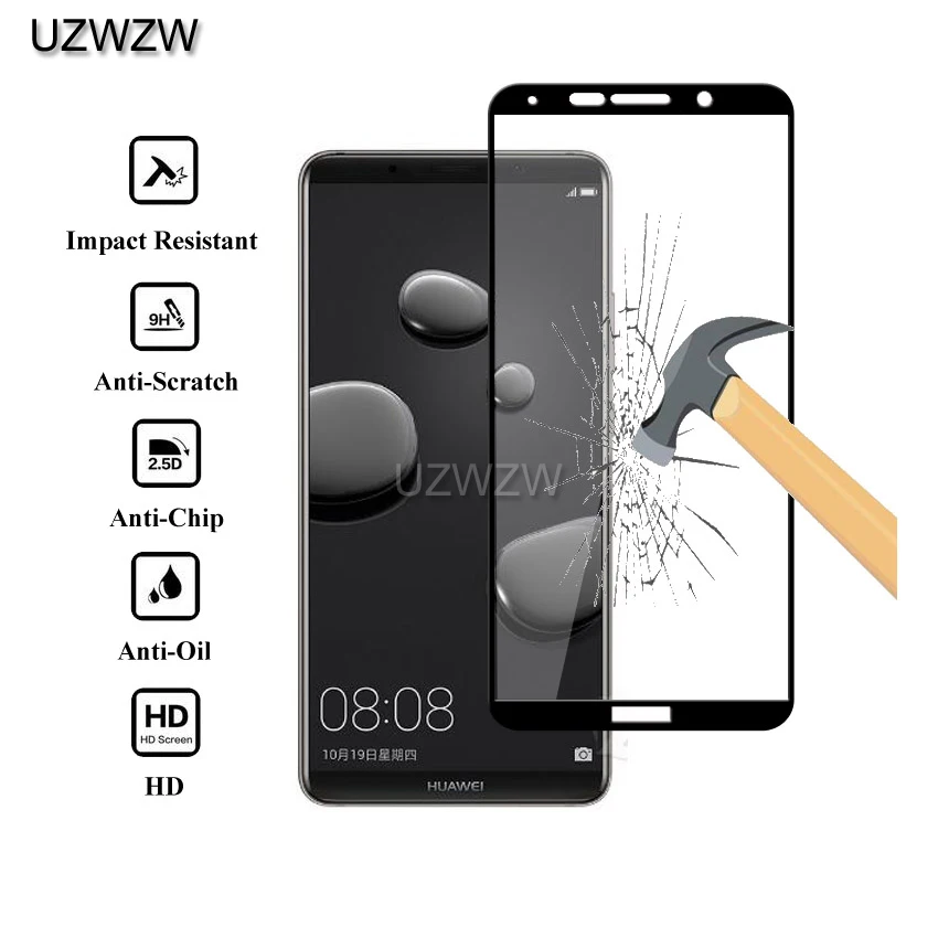 2 шт полное покрытие из закаленного стекла для huawei mate 10 lite/mate 10 Pro/mate 10 закаленное стекло для защиты экрана