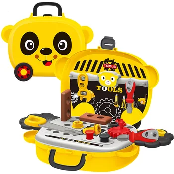 

Children House Toolbox Suit Simulation Screw Driver Repair Platform Screw Driver Wrench 19 Paper Set Boy Toys