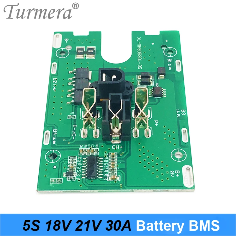 Turmera 5S 18V 21V 30A литий-ионный Аккумулятор литиевый аккумулятор BMS 18650 Батарея отвертка шуры Зарядное Устройство Защиты доска подходит для dewalt 21V