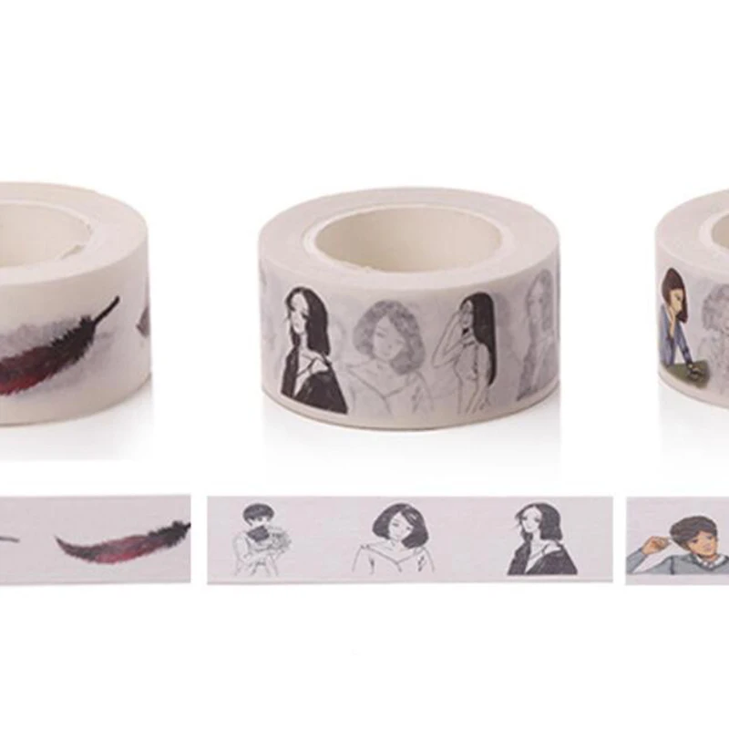 Paper Washi Tape Japanese Paper DIY Planner Masking Tape Adhesive Tapes Stickers Decorative Stationery Tapes