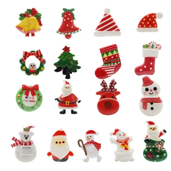 

David accessories 10pcs/lot Christmas 3D Resin or Hair Bows Planar Resin Crafts for DIY Decoration,10Yc12736