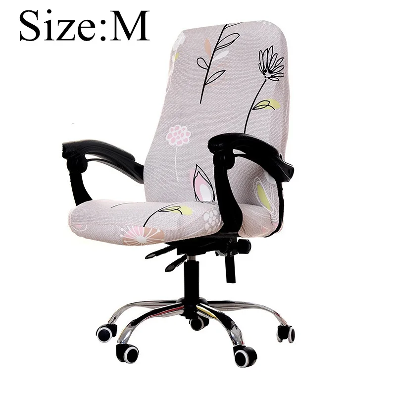 xiuxian size M 3 размера, офисный эластичный чехол для стула, анти-грязные съемные чехлы для стула для компьютерного стула, 4 однотонных цвета, чехол для сиденья для конференц-зала - Цвет: xiuxian size M