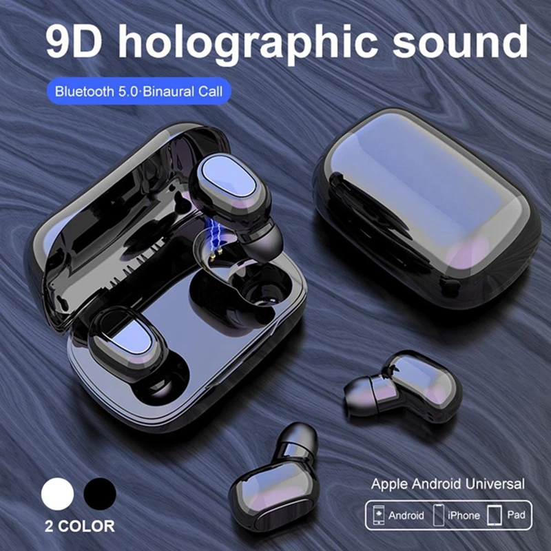 

L21 TWS Bluetooth Earphone 5.0 True Wireless Earphone Stereo Mini 3D Stereo Portable Magnetic Charg in ear Sports Earbuds Wit