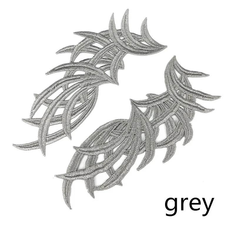 gray Zsbszc 5 пар зеркальный LP-DA101 белый цветок Цветочная кружевная ткань швейная отделка свадебное платье аппликация, кружевная нашивка/смешанная партия - Цвет: gray