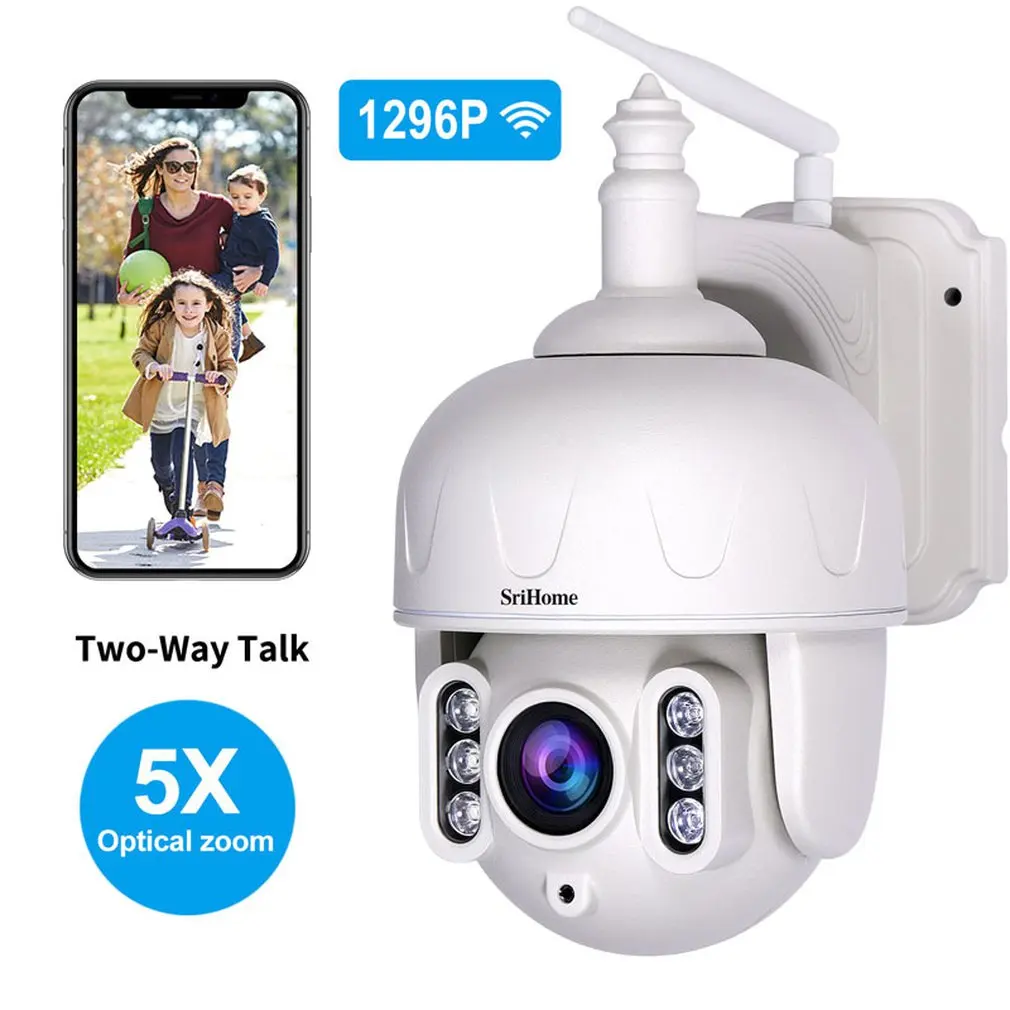 

SH028 3.0MP Outdoor IP Camera Waterproof 5X Optical Zoom Wifi Camera 360 P2P 2-Way Audio Wireless Surveillance CCTV PTZ