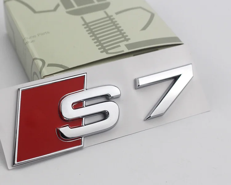 Для Audi A4 A6L модифицированный Автомобильный логотип S3 S4 S5 S6 S7 знак слова RS4 5-6-7-3 логотип после хвоста - Название цвета: S7