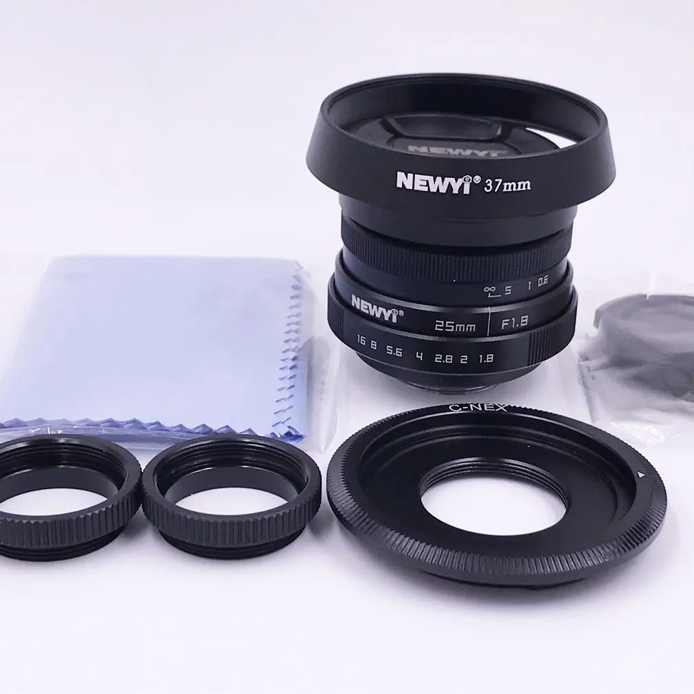 Мини 25 B+ NEX ручная фокусировка CCTV кинообъектив для Canon для Nikon для sony E крепление для беззеркальной камеры Fuji