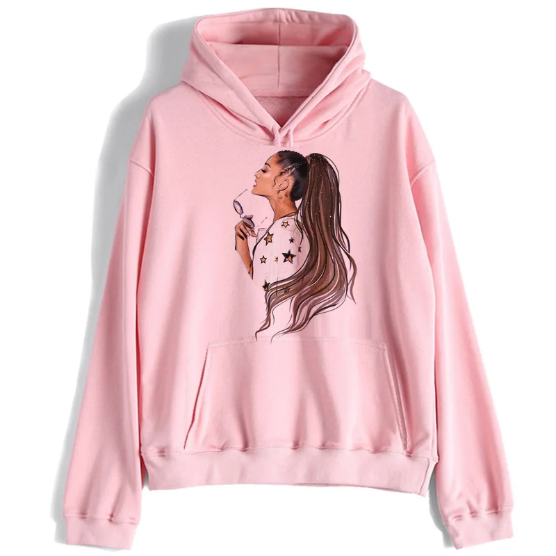 Женская толстовка ariana grande, толстовка с капюшоном и принтом, пуловер, женские толстовки Harajuku kawaii, уличная одежда