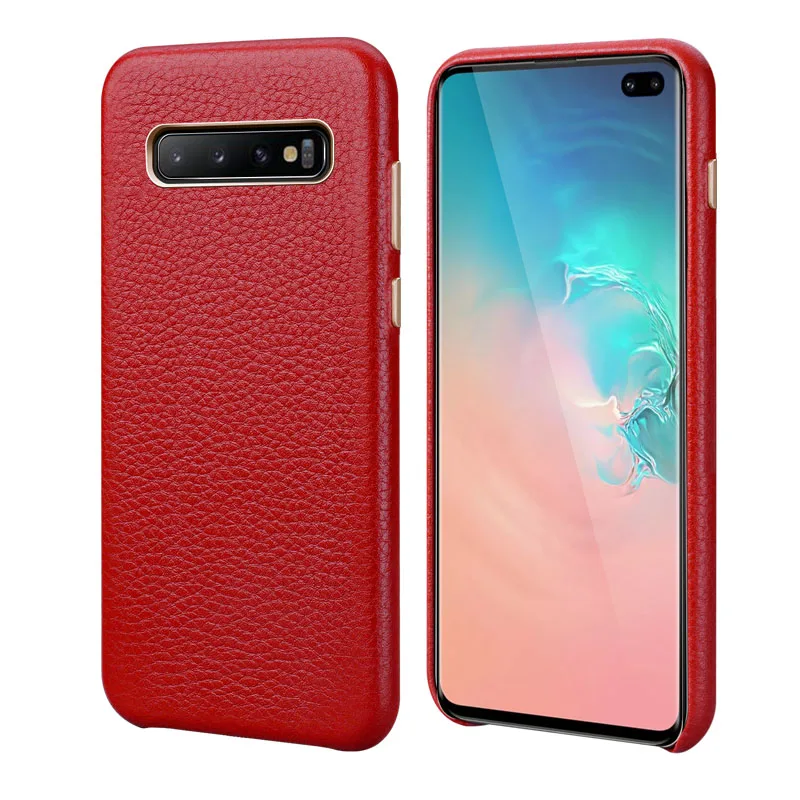 Чехол из натуральной кожи личи для samsung Galaxy S10 S10Plus S10e чехол для телефона роскошный модный Ультратонкий чехол