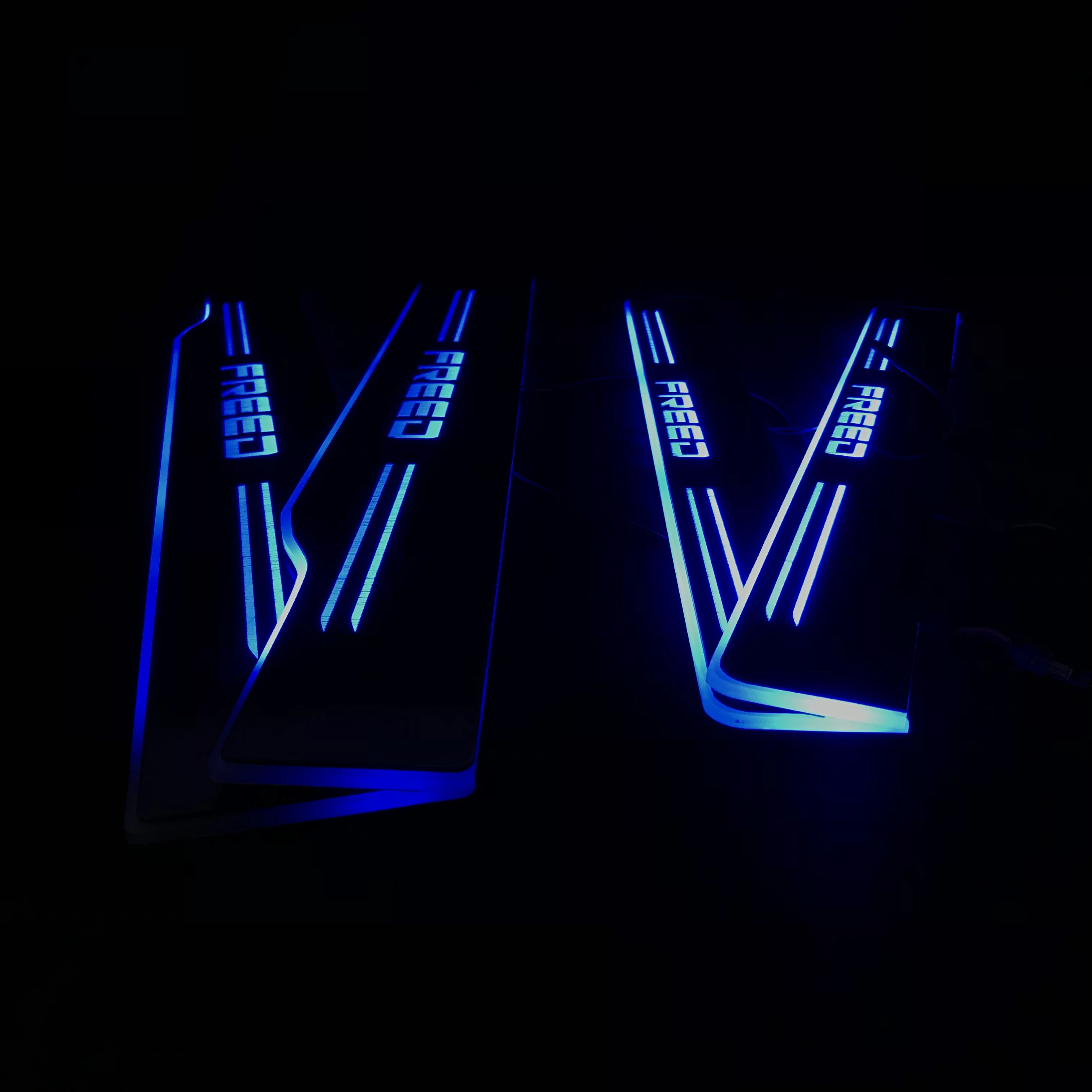 RQXR led движущаяся дверь scuff Для honda freed dynamic порога пластина плоская подкладка накладка течёт/неподвижный светильник, 4 шт