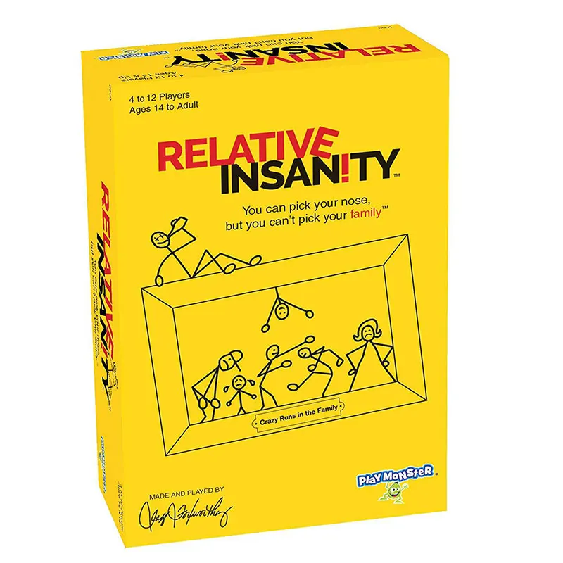 PlayMonster относительной Insanity Crazy вечерние Игра Головоломка Карты Семья вечерние интерактивные игрушки для детей