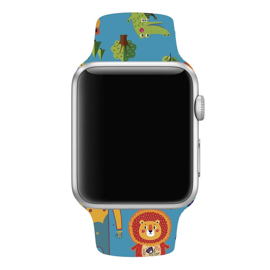 Рождественский подарок, ремешок для Apple watch 5, 4, 3, 2, 1, полосы 40 мм, 44 мм, силиконовый ремешок с цветочным принтом для iWatch Series 5, 4, 3, 2, 38 мм, 42 мм