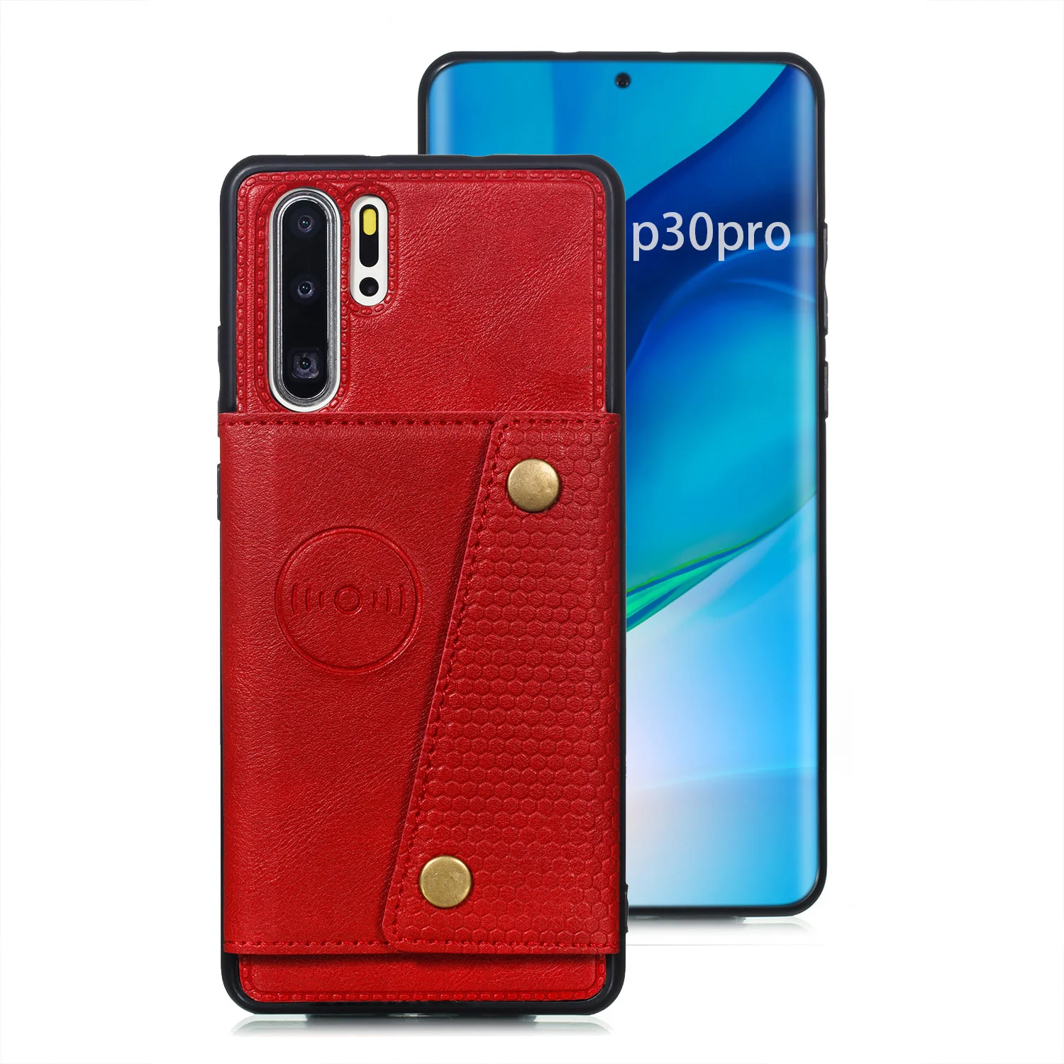 red Coque кожаный чехол-бумажник для huawei P30 honor20 Pro mate 20 P20 Lite, держатели для карт, карман, задняя крышка, Fundas Hawei P30 Pro Чехол - Цвет: red