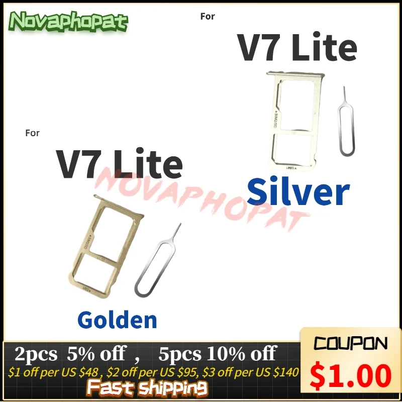 Novaphopat для ZTE Blade V7 Lite / V 7 SIM карты лоток держатель слот Micro SD Разъем адаптер Замена +