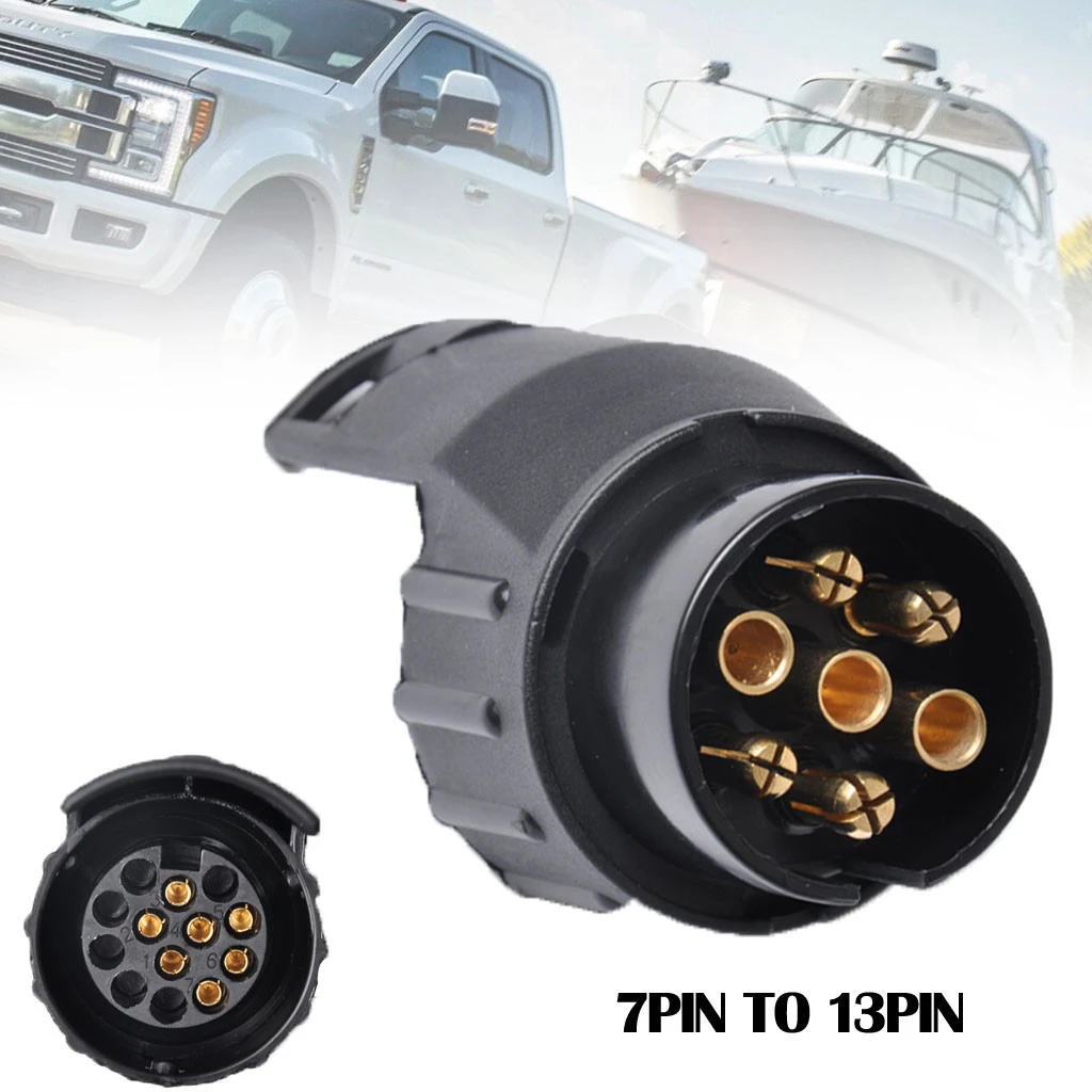 MACHSWON 13 Pin to 7 Pin Trailer Plug Converter Adapter Caravan Towing Plug Adapter Cable