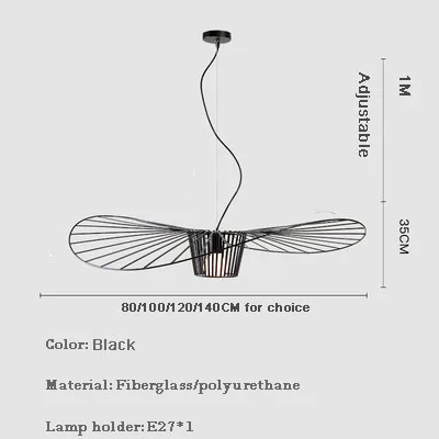 Подвеска lustre подвесная современная лампа Vertigo из стекловолокна/полиуретановая Подвесная лампа для столовой ресторана lampe lustre - Цвет корпуса: Black